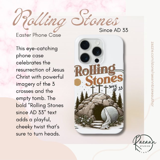 Coque iPhone Easter "Rolling Stones since AD 33" Phone Case (Créateur téléchargé)