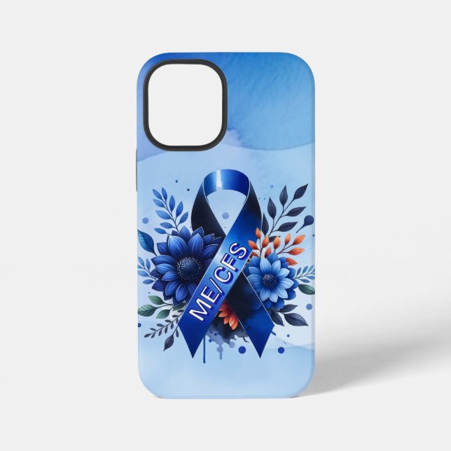 Coque iPhone Écéphalomyélite myalgique Ruban de sensibilisation (Verso)