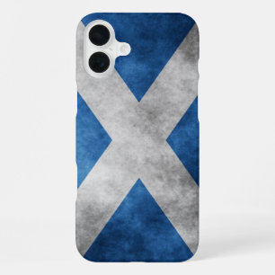 Coque iPhone 16 Plus Écosse Grunge - Croix de Saint-André