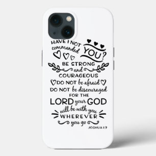 Etui iPhone 13 Écriture biblique Verse Joshua 1:19