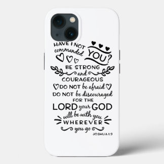 Etui iPhone 13 Écriture biblique Verse Joshua 1:19