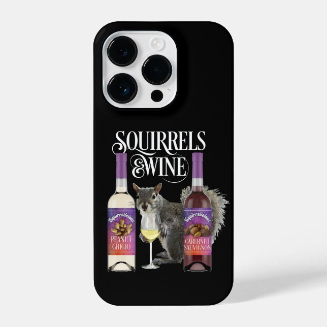 Coque iPhone Écureuil & Vin - Amusant Écureuil et Vin D (Verso)