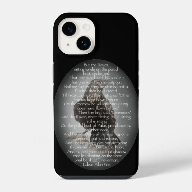 Coque iPhone Edgar Allan Poe Auteur du poème Raven (Verso)