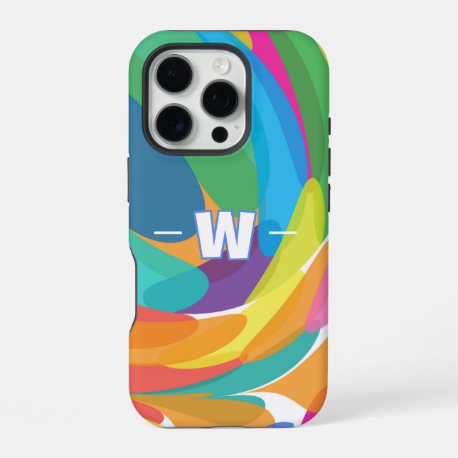 Coque iPhone Effacement des vagues de couleur (Verso)