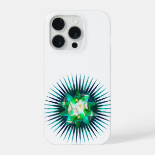 Effet kaléidoscope de fleur de cactus aqua,