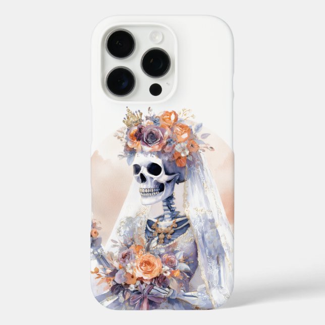 Coque iphone éffrayant de squelette d'Halloween (Verso)