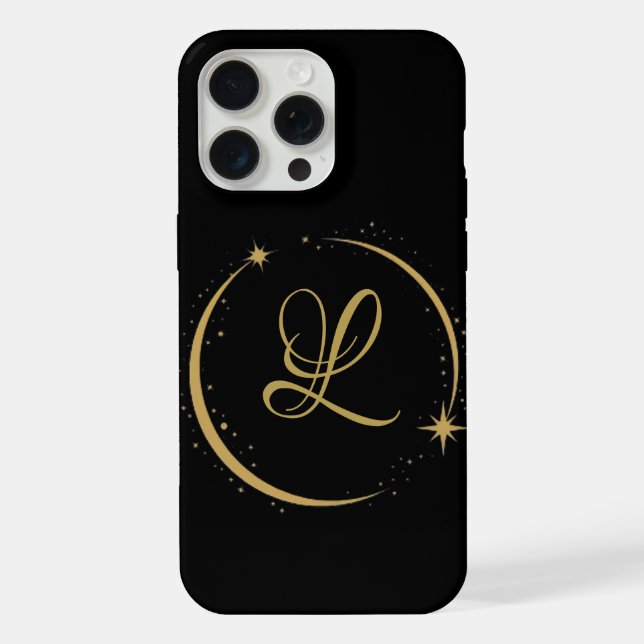 Coque iPhone Elégance personnalisée : Monogramme pour style int (Verso)
