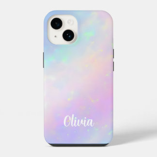 Coque Pour iPhone 14 Élégant Faux Opalescent Personnalisable 