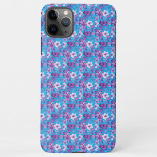Coque iPhone 11Pro Max Elegant floral pattern in purple tones