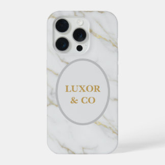 Élégant iPhone 16 Pro en marbre blanc et veines do
