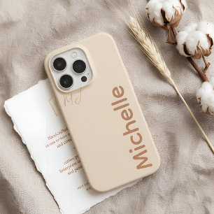 Élégant Minimaliste Sable d'Oatmeal Terracuite Nom