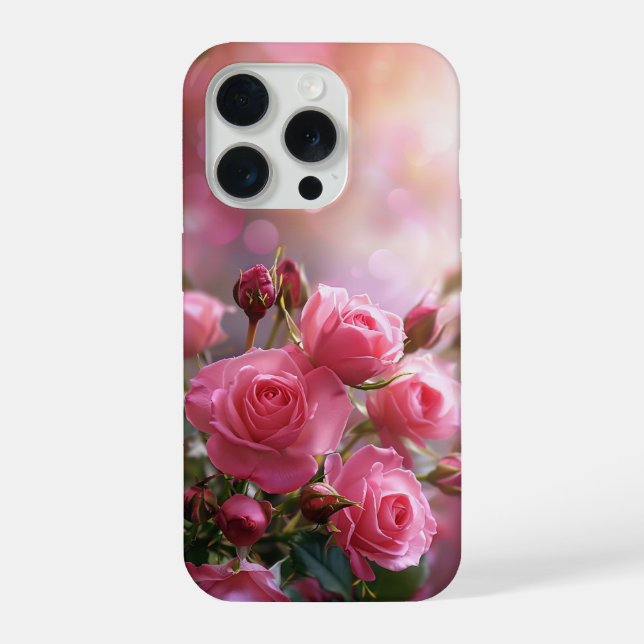 Coque iPhone Elegant Pink Roses Phone Case (Verso)
