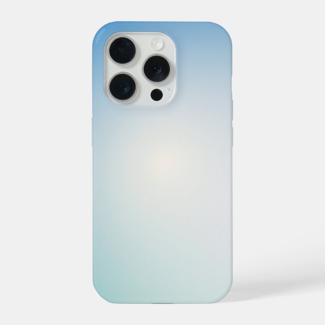 Coque iPhone  Elegant Soft Blue & White Ombre  (Verso)