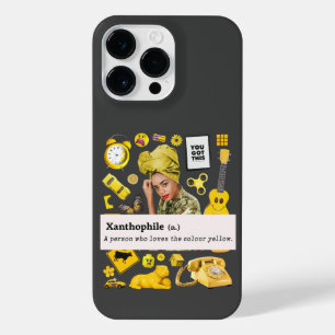 COQUE POUR POUR iPhone 14 PRO MAX ÉLÉMENT JAUNE XANTHOPHILE JAUNE AMOUR JAUNE