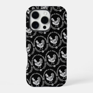 Coque iPhone 16 Pro Élevage de poulets et louange à Jésus