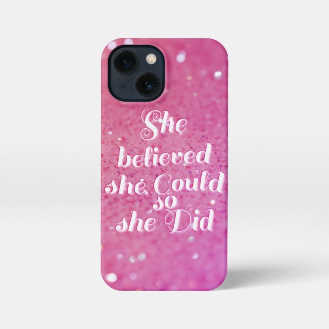 Coque iPhone Elle croyait qu'elle pouvait le faire  (Verso)