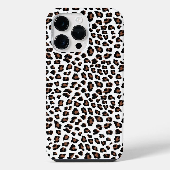 Coque iPhone Empreinte de léopard blanc (Verso)