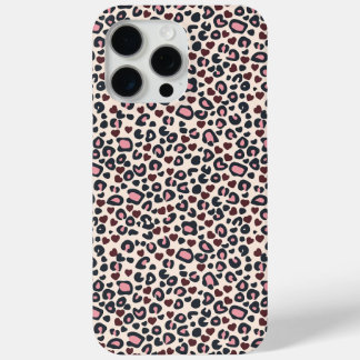 Coque iphone Empreinte de léopard de coeur rose