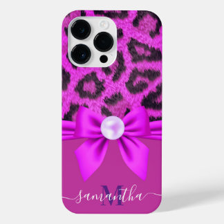 Coque Pour Pour iPhone 14 Pro Max Empreinte de léopard de fourrure violet