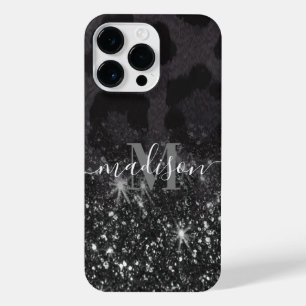 Coque Pour Pour iPhone 14 Pro Max Empreinte de léopard et Parties scintillant