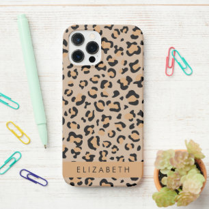 Coque iPhone 12 Pro Empreinte de léopard, Spots, Leopard Brown, Votre 