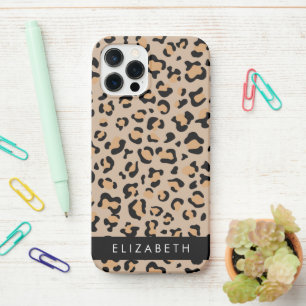 Coque iPhone 12 Pro Empreinte de léopard, Spots, Leopard Brown, Votre 