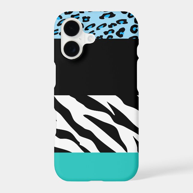 Coque iPhone Empreinte de léopard, Zebra Print, Poster de anima (Verso)