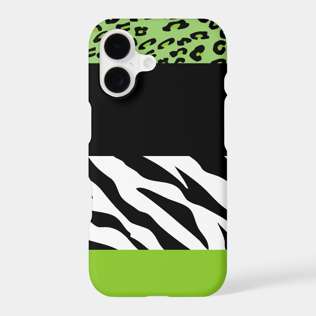 Coque iPhone Empreinte de léopard, Zebra Print, Poster de anima (Verso)