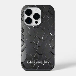 Coque Pour iPhone 14 Plus Empreinte en acier inoxydable titane argent