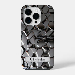 Coque Pour iPhone 14 Plus Empreinte en acier inoxydable titane argent