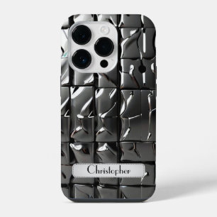 Coque Pour iPhone 14 Plus Empreinte en acier inoxydable titane argent