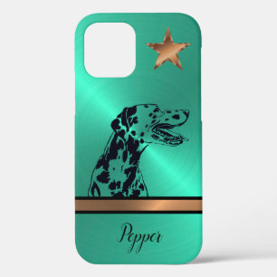 Coque iphone en acier brossé Gold Star Dalmatian C