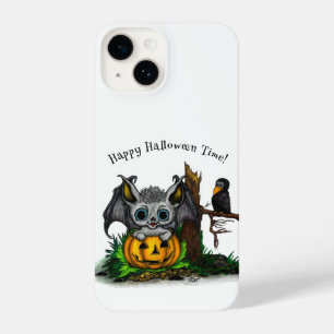 Coque Pour iPhone 14 En attente d'Halloween, Bat mignonne et Corbeau