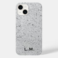 Coque iphone en béton illustré monogrammé