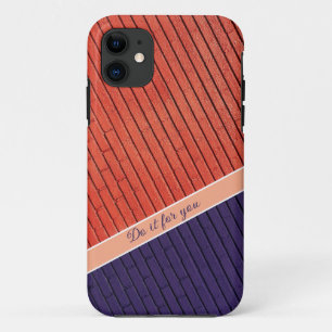Coque iphone en béton orange et violet
