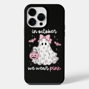 Coque Pour Pour iPhone 14 Pro Max en octobre nous portons Halloween fantôme rose