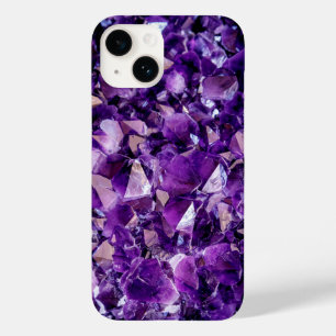 Coque iphone en pierre glacée violet Amethyst