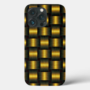 Coque iphone en treillis or
