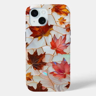 Coque iphone en verre feuillet d'érable