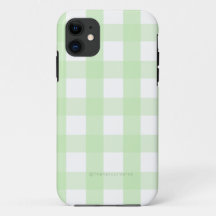 Coque iphone En vichy minima vert à la menthe