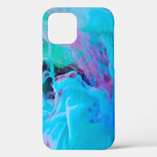 Coque iPhone 12 encres dans l'eauabstrait, acrylique, art, artisti