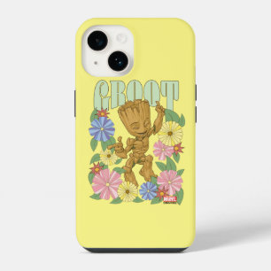 Coque Pour iPhone 14 Enfant Groot Graphique Floral Rétro Danseur