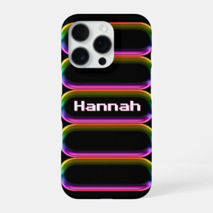 Coque iPhone 16 Pro Enseigne en verre néon personnalisée Rétro Lumineu