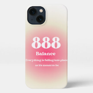 Etui iPhone 13 Enveloppe de téléphone avec Angel Number 888