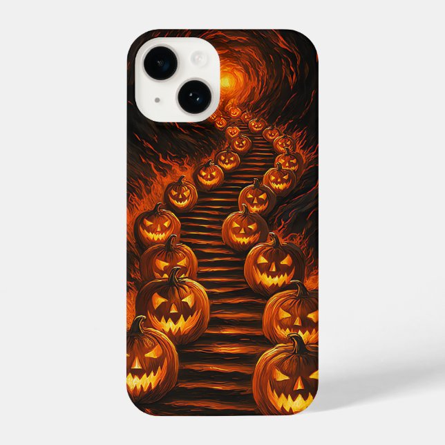 Coque iPhone Escalier Citrouille (Verso)