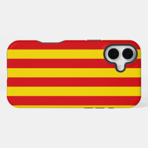 Coque iPhone 16 Plus Espagne : Drapeau de La Senyera Catalogne