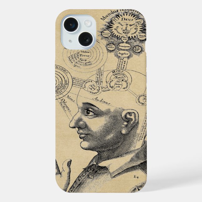 Coque iPhone Esprit et Conscience Sépia (Verso)