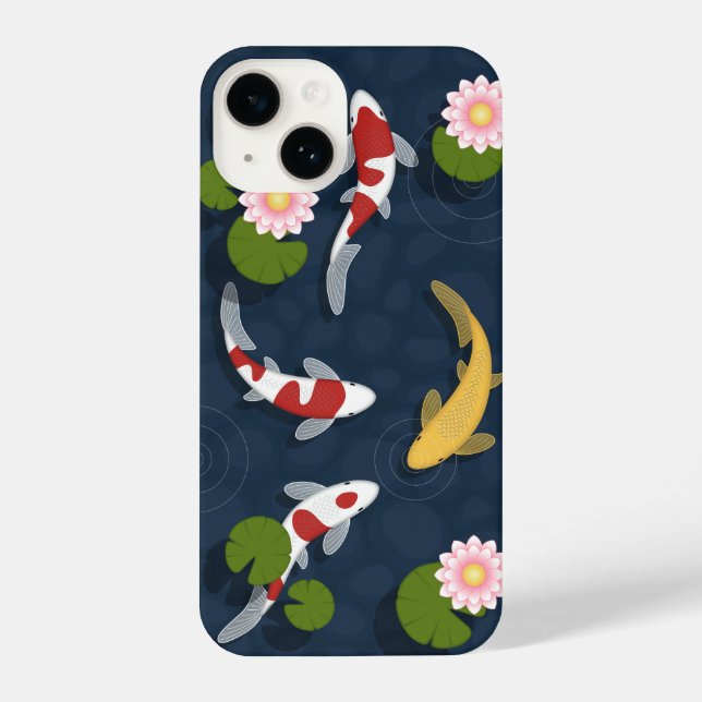 Coque iPhone Étang japonais de poissons Koi (Verso)