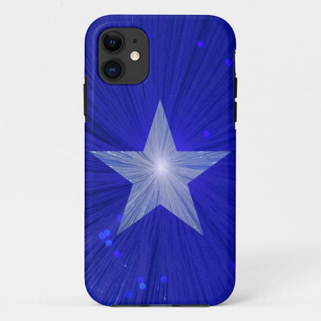 Coque iphone étoile bleu foncé (Dos)