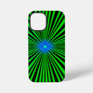 Coque iPhone 12 Mini Étoile bleue sur fond vert clair